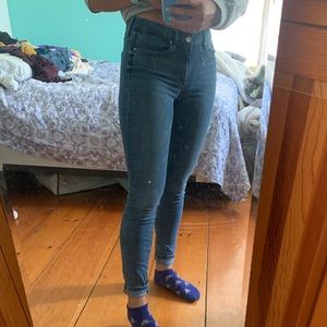 Skinny no rip jeans.